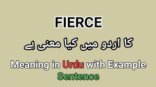 Meaning of Fierce in Urduhindi  Fierce ka matlab kia hota ha [upl. by Llednol]