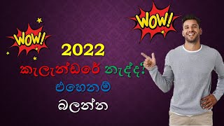 2022 Sinhala Calendar  2022 calender  sl cs bro [upl. by Neelahtak]