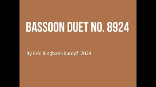 Bassoon Duet No 8924 [upl. by Notsuh]