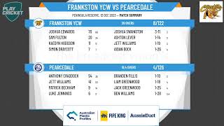 Mornington Peninsula CA  Jack Peacock Central Div 1  Rd3  Frankston YCW v Pearcedale [upl. by Veronica243]