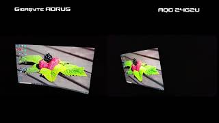 AORUS CV27F 165hz vs AOC 24G2U 144hz [upl. by Imhskal]