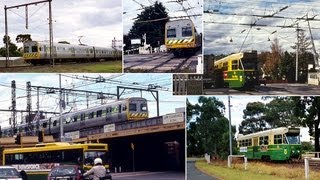 Melbourne19916 TrainsTramsBuses Various Locations [upl. by Alorac]