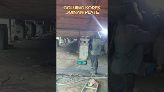 LAKUKAN PENGOUJINGAN PADA JOINAN PLATE pembuatankapal industrimaritim welding proyek civil [upl. by Ahtanaram45]