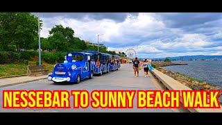 Beach Walk from Old Nessebar to Sunny Beach amp Prices July 2023 🇧🇬 sunnybeach nessebar bulgaria [upl. by Ahsiryt]