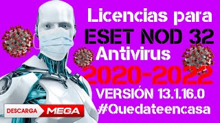 CLAVES SERIALES y LICENCIAS HASTA EL 2021 para ESET NOD 32 Antivirus [upl. by Keenan530]