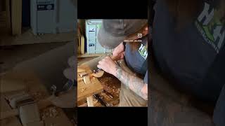 Hollowing a cooking spoon with the hook knife woodworking spooncraft woodenspoon spooncarving [upl. by Chappell]