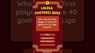 Who was the first player to score 40 goals in a La Liga season footballhistory foryou [upl. by Anaihs]