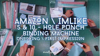 AMAZON IMLIKE 5 N 10 HOLE PUNCH BINDING MACHINE AMAZON [upl. by Prue]