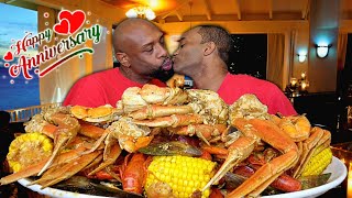 HUMONGOUS quot18TH ANNIVERSARYquot SEAFOOD BOIL MUKBANG  JUICY CRAWFISH  DUNGENESS SNOW CRAB BLUE CRAB [upl. by Noj]