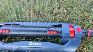 Eden Turbo Oscillating Sprinkler for Large Yard and Lawn Review [upl. by Louie640]