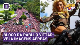 Carnaval 2024 Bloco de Pabllo Vittar é interrompido vídeos mostram imagens aéreas do Ibirapuera [upl. by Cleveland]