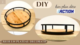 DIY  JE CREE UN PLATEAU DECORATIF AVEC DES ARTICLES DE CHEZ ACTION [upl. by Amarillis]