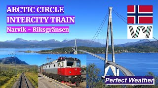 Vy “Arctic Circle” Intercity Train Narvik  Luleå  part 1 NorwegianSwedish Border Riksgränsen [upl. by Aitnom348]