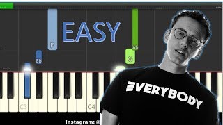 Logic  18002738255 ft Alessia Cara amp Khalid Easy Piano Tutorial [upl. by Jarnagin]