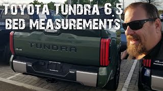 Toyota Tundra 65 foot bed actual measurements 2022 2023 2024 2025 [upl. by Basso]