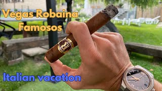 Sipping wine talking about watches Italy vacation and tasting a Vegas Robaina Famosos review 28 [upl. by Robbins939]