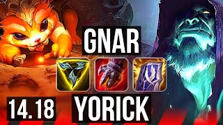 GNAR vs YORICK TOP  1218 Legendary  EUW Master  1418 [upl. by Eiramllij602]