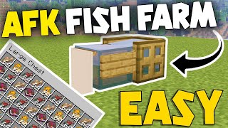 EASIEST AFK Fish Farm Minecraft BEDROCK EDITION 120 [upl. by Temme]