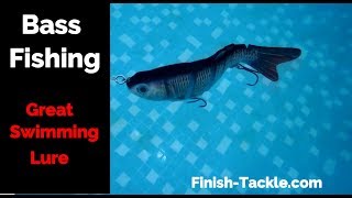 Bass Fishing  Multi Jointed Fishing Lure  Great Swimming Action  FinishTackle [upl. by Leinnad]