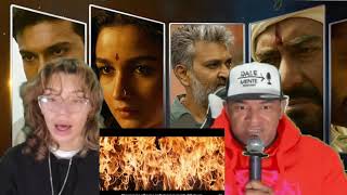 RRR FINAL TRAILER REACTION rrrtrailer indianmovie [upl. by Ynttirb]