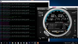 Ethereum Mining with EVGA GTX 1070 31 MHs 75 Power Limit TDP [upl. by Ciaphus]