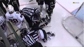 Duncan Keith drills Jamie Benn [upl. by Colet]