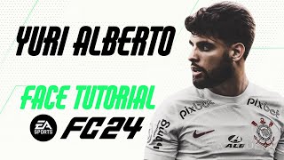 EA FC 24  YURI ALBERTO FACE TUTORIAL STATS CORINTHIANS [upl. by Nedle]