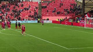 Full time at Pittodrie Aberdeen 21 Motherwell SPFL Premiership 140924 [upl. by Arim]