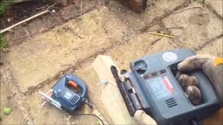 How to make an arris rail tenon joint when repairing a fence with concrete posts [upl. by Moraj322]