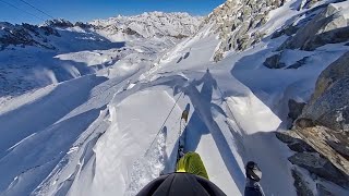 Presena Glacier Passo Tonale  Madonna di Campiglio  freeride off piste powder skiing [upl. by Pirri]