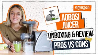 AOBOSI Masticating Cold Press Juicer Review amp Unboxing in under 2 minutes  Amazoncom [upl. by Hendrix]