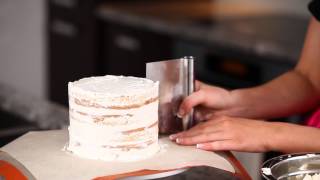 How to Layer and Frost a Cake with Perfectly Smooth Sides [upl. by Efinnej771]