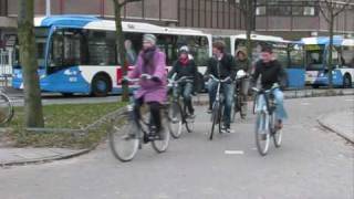 Cycling in freezing cold  Utrecht Netherlands 48 [upl. by Eizle]