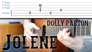 quotJolenequot Guitar Tutorial  Dolly Parton  Easy Fingerpicking  Strumming  Intro [upl. by Anitsud]