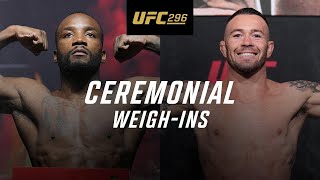 UFC 296 Ceremonial WeighIns [upl. by Ybrek564]