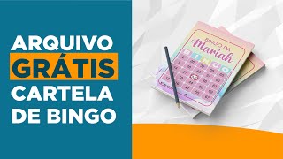 CARTELA DE BINGO PERSONALIZADA ARQUIVO GÁTIS [upl. by Alram725]