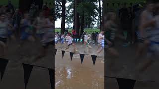 Athletes Run Through INSANE Puddle At Nike Cross Nationals [upl. by Bannon933]