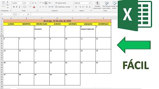 Como hacer un calendario en excel [upl. by Miarzim98]