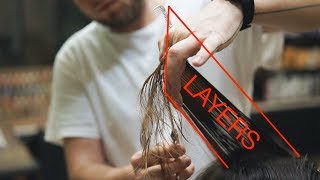 how to cut middle length volume haircut [upl. by Eimmac475]