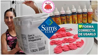 Todo acerca del Chantilly de sams club  colorantes que uso  tips para crema chantilly [upl. by Jahn]