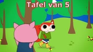 Tafels oefenen met een liedje  de Tafel van 5 [upl. by Valma]