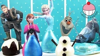 FROZEN CAKE POPS All the Disney FROZEN Characters As Cake A Cupcake Addiction How To Tutorial [upl. by Mharg]