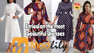 TRY ON HAUL Modlily 2024Modest fashion Elegant dressesModest fashion Elegant dresses  Code sconto [upl. by Yakcm865]