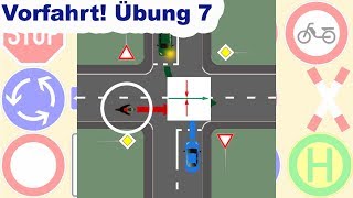 Vorfahrt durch Verkehrszeichen  VORFAHRT ÜBEN  Vorfahrtstraining Übung 7 [upl. by Hepsiba73]