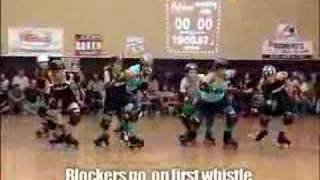 Roller Derby Rules San Diego Derby Dolls [upl. by Atsahs610]