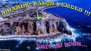 👍Scenic Drive in REDONDO BEACH amp PALOS VERDES ESTATES  CA USA 🙏👍❤️🎶🍅🌶️🍆 [upl. by Luap]