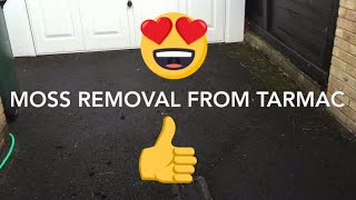 Skipton tarmac driveway cleaning moss removal pressure jet washing [upl. by Nichola260]