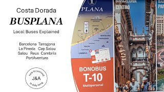 Salou Buses  Costa Dorada bus timetables explained La Pineda Tarragona Salou Cambrilis Reus [upl. by Yorgo]