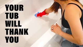 How to Clean a Bathtub Cleaning Motivation [upl. by Hofstetter]