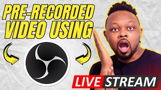 Live Stream a PRERECORDED VIDEO Using OBS To YouTube or Facebook [upl. by Ontine]